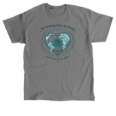 My Healing Heals the World, a Charcoal Classic Unisex Tee