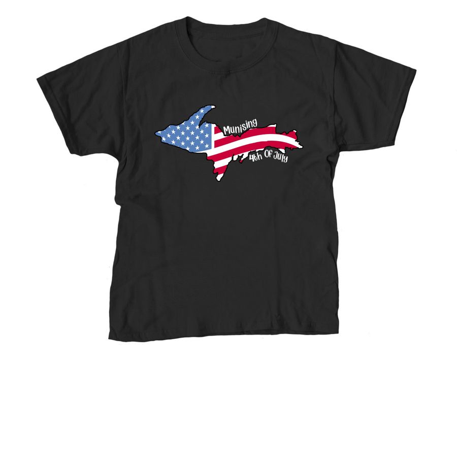 Munising 4th of July - Youth, a Black Youth Unisex Tee
