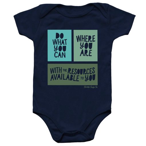 Do What You Can (Green) Navy Infant Onesie