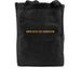 More Than Meets the Eye - Tote Bag, a Black Recycled Cotton Tote Bag (back-view)
