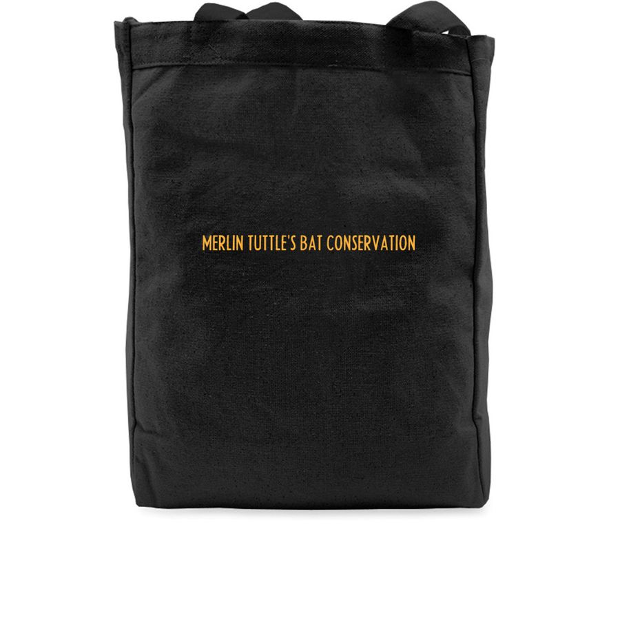 More Than Meets the Eye - Tote Bag, a Black Recycled Cotton Tote Bag (back-view)