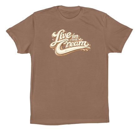 LIVE IN THE CREAM: Welcome to the Creamery., a Vintage Brown Premium Cotton Tee