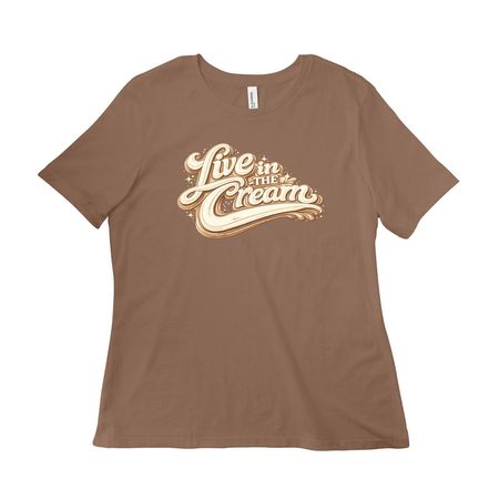 LIVE IN THE CREAM: Welcome to the Creamery., a Vintage Brown Women?s Relaxed Cotton Tee