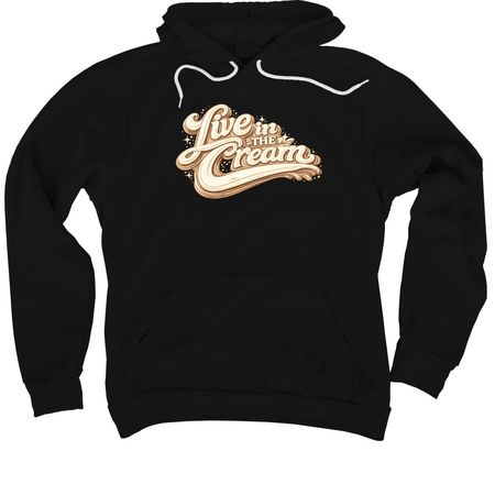 LIVE IN THE CREAM: Welcome to the Creamery., a Black Premium Pullover Hoodie
