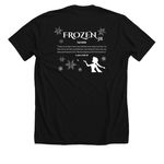Frozen Jr. T-Shirt, a Solid Black Blend Premium Unisex Tee (back-view)