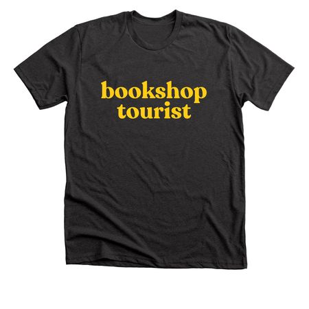 Iowa Indie Bookshop Tourist, a Dark Grey Heather Premium Unisex Tee