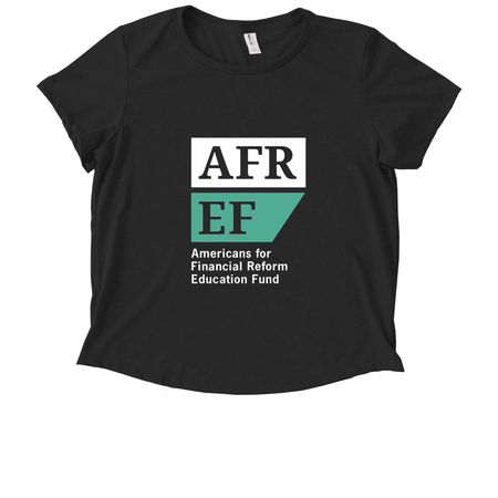 AFREF Logo Tee, Dark, a Deep Black Allmade Eco Triblend Women?s Scoop Neck Tee