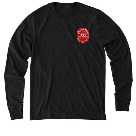 Ithaca High School Class of 1986 Fundraiser, a Space Black Allmade Eco Triblend Long Sleeve Tee