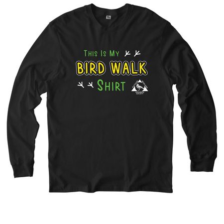 PHAS Bird Walk Shirt, a Deep Black Allmade Organic Cotton Long Sleeve Tee