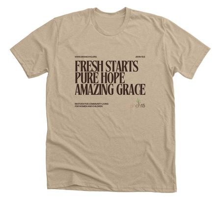 Branch15 Loveline, a Heather Tan Premium Unisex Tee