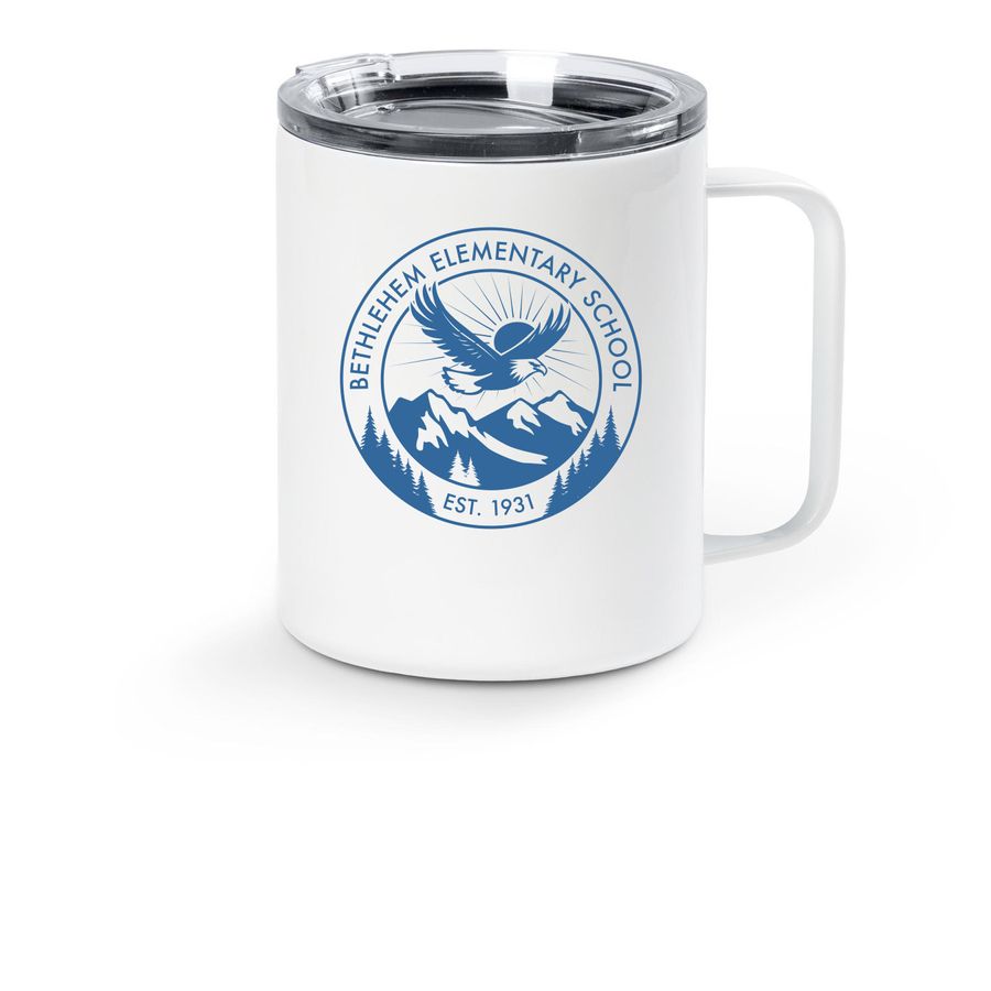 BES Travel Mug&nbsp;, a White Stainless Steel Travel Mug