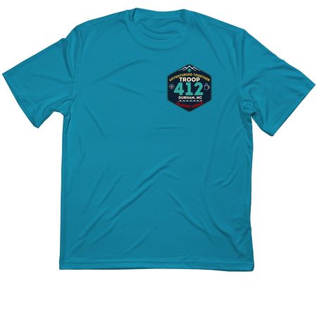 412 Leader "Class-B Uniform" Activewear Shirt, a Atomic Blue Classic Performance Tee