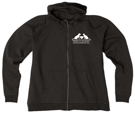 HOKAFI GEAR - Sweatshirts - Two Sided Logo, a Deep Black Allmade Women?s Organic CVC Zip-Up Hoodie