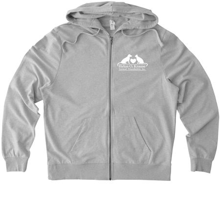 HOKAFI GEAR - Sweatshirts - Two Sided Logo, a Granite Grey Heather Allmade Organic French Terry Zip Up Hoodie