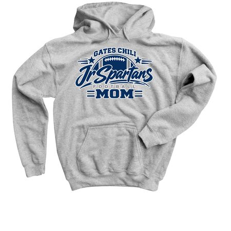 Gates Chili Jr Spartans Football Mom, a Sport Grey Youth Pullover Hoodie