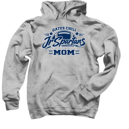 Gates Chili Jr Spartans Football Mom, a Sport Grey Pullover Hoodie