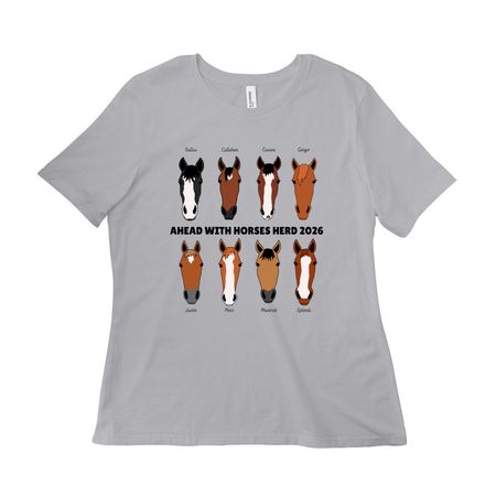 AWH Herd, a Solid Athletic Grey Women?s Relaxed Cotton Tee