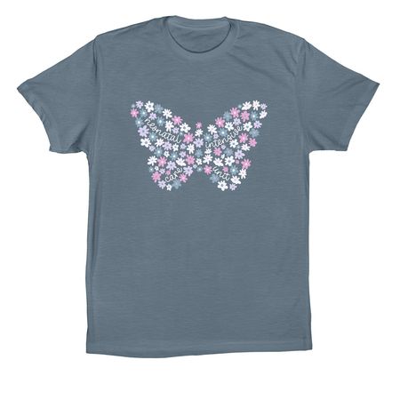 NICU Butterfly, a Slate Premium Cotton Tee