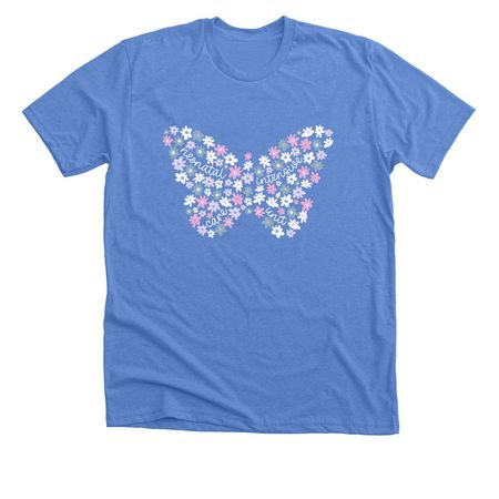 NICU Butterfly, a Heather Columbia Blue Premium Unisex Tee