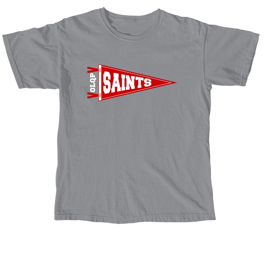 Go Saints!, a Granite Comfort Colors Unisex Tee