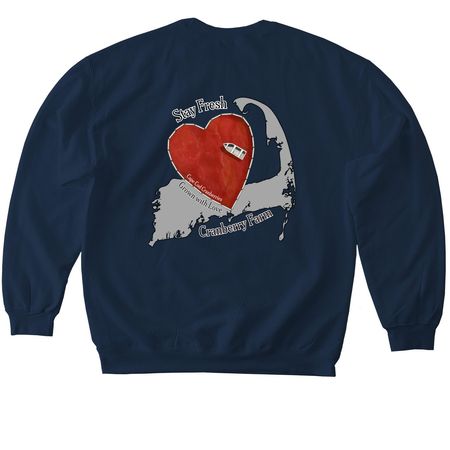 Cape Cod loves Cranberries, a Navy Softstyle Crewneck Sweatshirt
