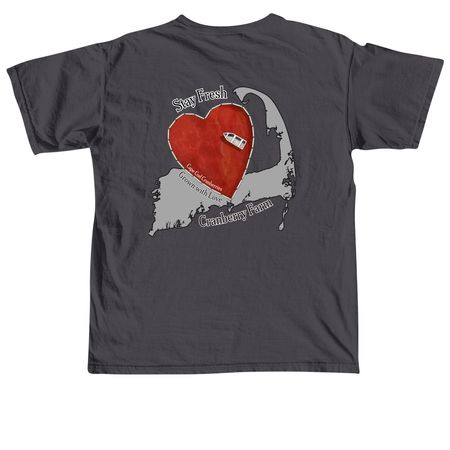 Cape Cod loves Cranberries, a Graphite Comfort Colors Unisex Tee