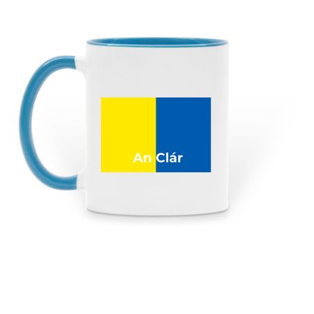 An Cl?r, a Light Blue Two-Tone Ceramic Mug (back-view)