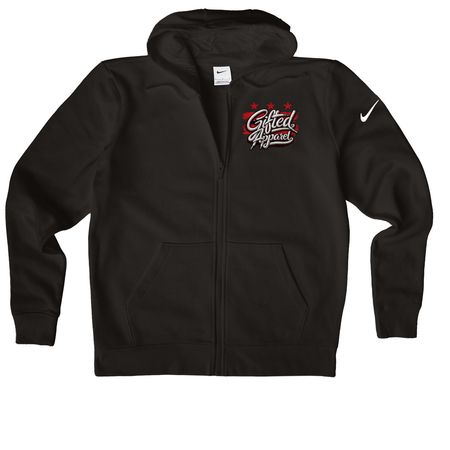 Gifted Apparel, a Black Nike Women's Club Fleece Zip Up Hoodie