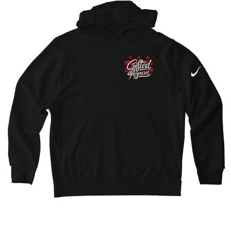 Gifted Apparel, a Black Nike Club Fleece Pullover Hoodie