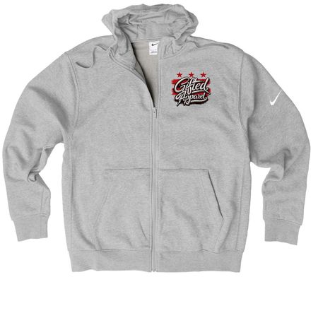 Gifted Apparel, a Dark Grey Heather Nike Club Fleece Zip Up Hoodie