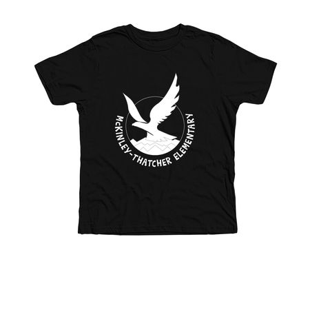 Classic White Logo, a Solid Black Blend Premium Youth Tee