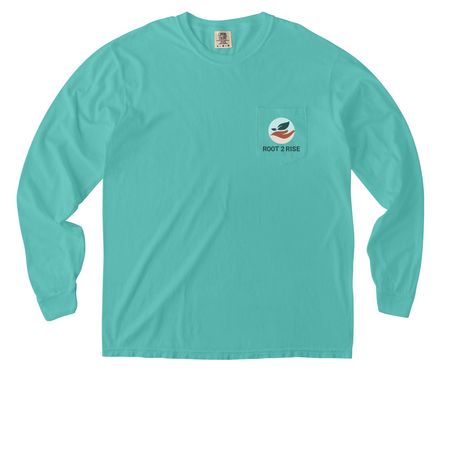 R2R Comfort Long Sleeve Pocket Tee, a Chalky Mint Comfort Colors Long Sleeve Pocket Tee