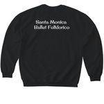 Santa Monica Folklorico Attire, a Black Softstyle Crewneck Sweatshirt (back-view)