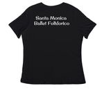 Santa Monica Folklorico Attire, a Black Women's Relaxed V-Neck Tee (back-view)