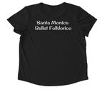 Santa Monica Folklorico Attire, a Deep Black Allmade Eco Triblend Women?s Scoop Neck Tee (back-view)