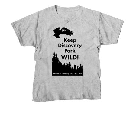 Keep Discovery Park Wild!, a Sport Grey Youth Unisex Tee