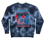AK Runs - Fun Collection, a Black Tie Dye Crewneck Sweatshirt (back-view)