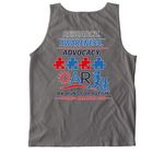 AK Runs - Fun Collection, a Grey Comfort Colors Tank Top (back-view)