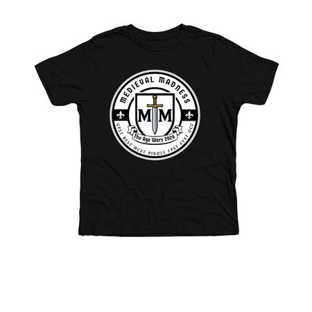 Medieval Madness 2026, a Solid Black Blend Premium Youth Tee