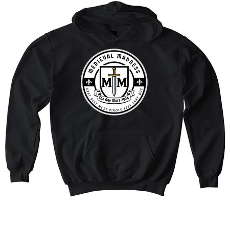 Medieval Madness 2026, a Black Softstyle Youth Pullover Hoodie
