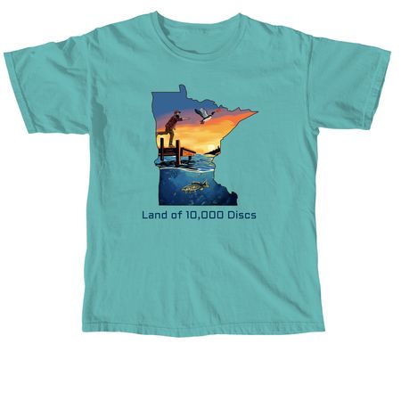 Land of 10K Discs 2026, a Seafoam Comfort Colors Unisex Tee