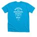 Borders (Bright Colors/White Text), a Neon Blue Premium Unisex Tee