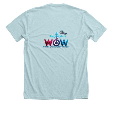 Worth Over Worry Project, a Heather Ice Blue Premium Unisex Tee