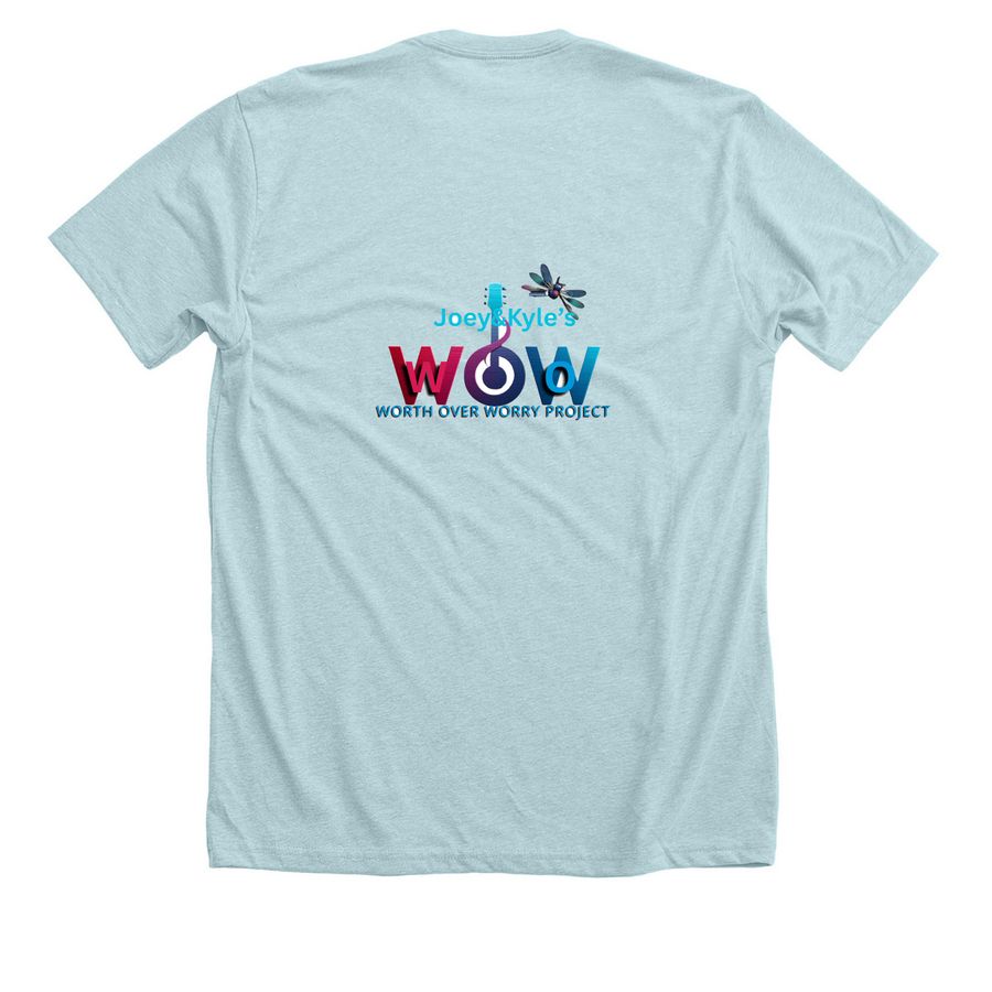 Worth Over Worry Project, a Heather Ice Blue Premium Unisex Tee