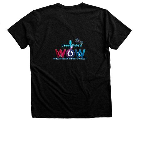 Worth Over Worry Project, a Black Heather Premium V-Neck Tee