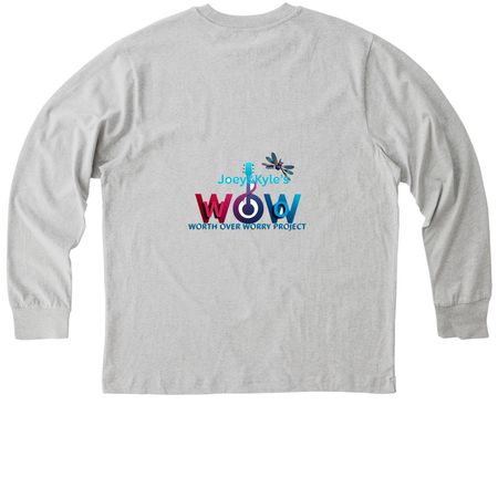 Worth Over Worry Project, a Cool Heather Grey Stanley/Stella Unisex Freestyler Heavyweight Long Sleeve Tee