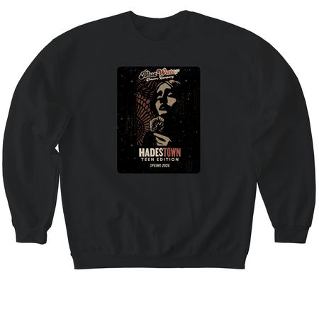 Hadestown Show Shirts, a Black Softstyle Crewneck Sweatshirt
