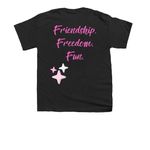 Rebel's Code., a Black Youth Unisex Tee (back-view)