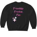 Rebel's Code., a Black Softstyle Crewneck Sweatshirt (back-view)