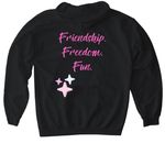 Rebel's Code., a Black Gildan Softstyle Pullover Hoodie (back-view)